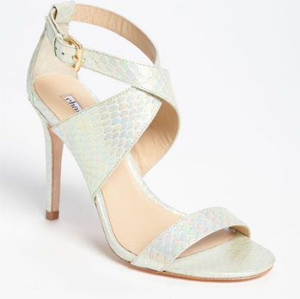 CHARLES DAVID ICON MINT SNAKE SANDAL 7.5 - Picture 2 of 12